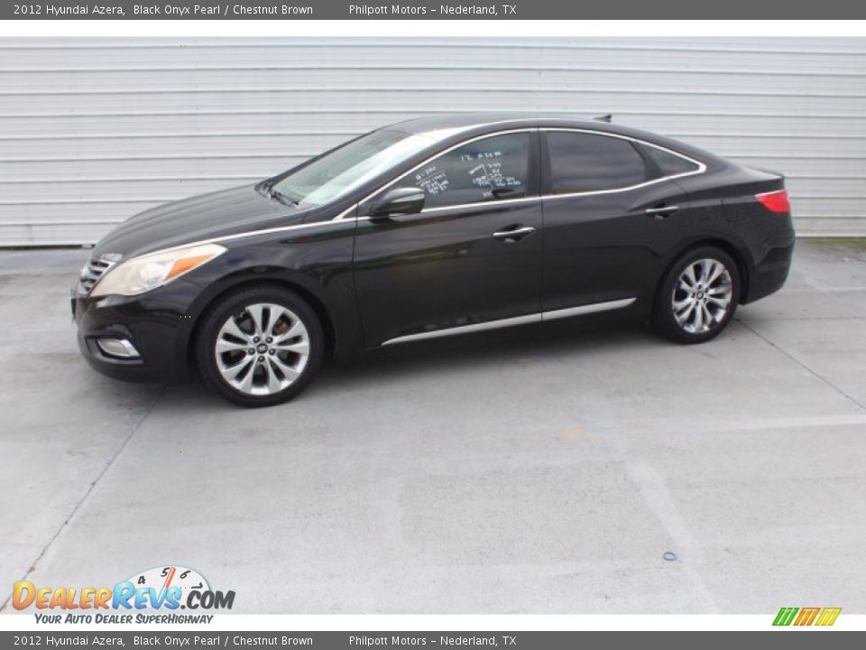 2012 Hyundai Azera Black Onyx Pearl / Chestnut Brown Photo #5