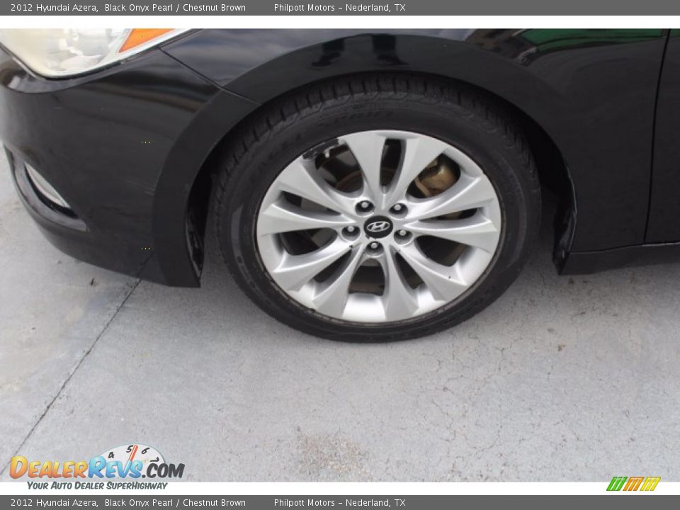 2012 Hyundai Azera Black Onyx Pearl / Chestnut Brown Photo #6