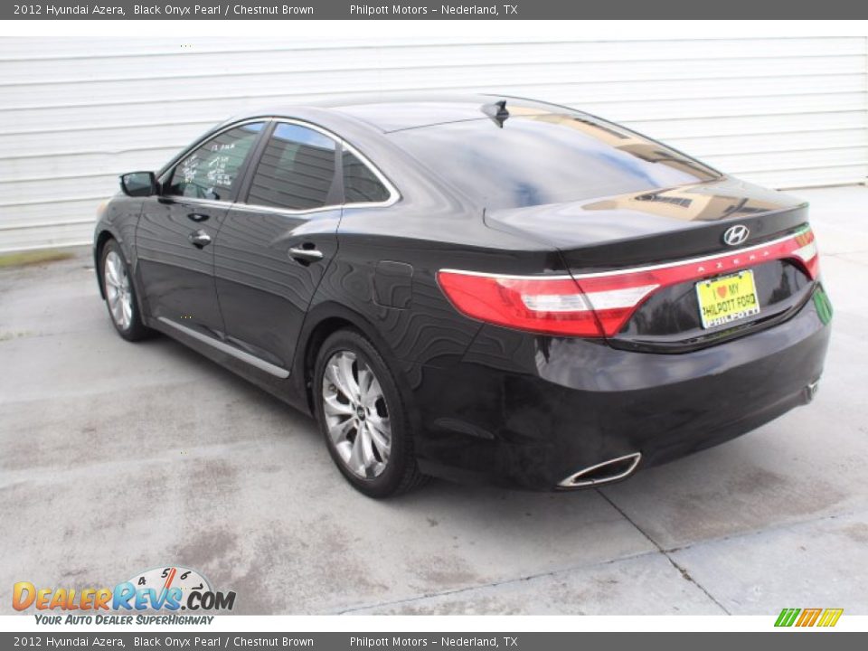 2012 Hyundai Azera Black Onyx Pearl / Chestnut Brown Photo #7
