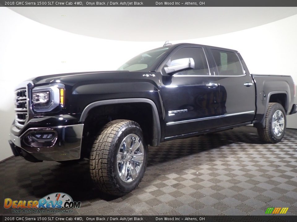 2018 GMC Sierra 1500 SLT Crew Cab 4WD Onyx Black / Dark Ash/Jet Black Photo #10