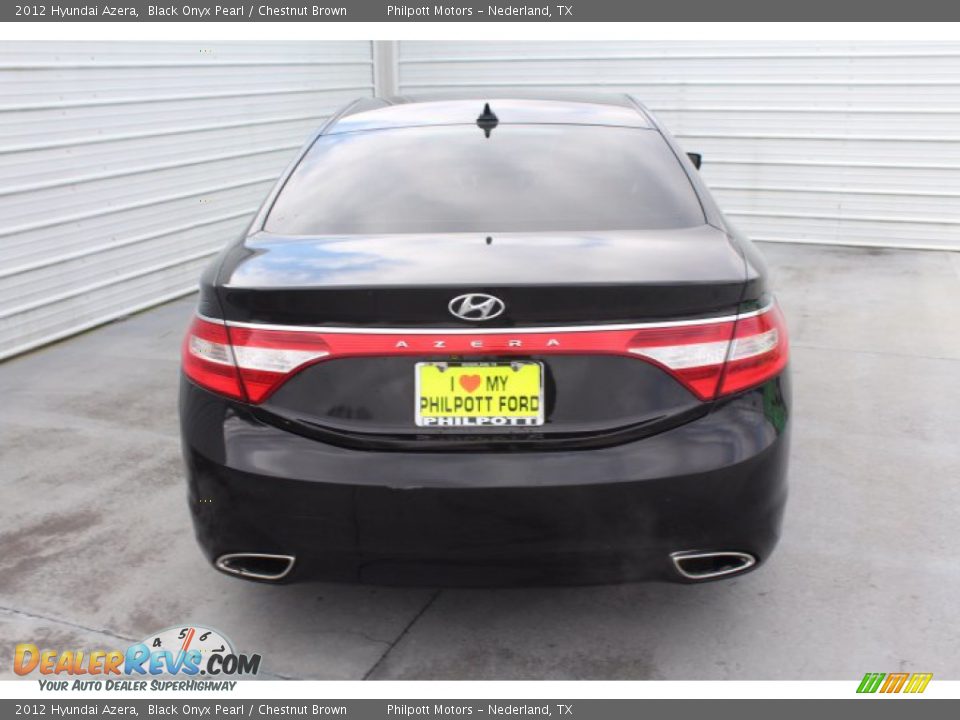 2012 Hyundai Azera Black Onyx Pearl / Chestnut Brown Photo #8