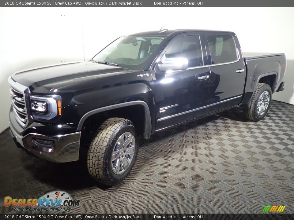 2018 GMC Sierra 1500 SLT Crew Cab 4WD Onyx Black / Dark Ash/Jet Black Photo #11