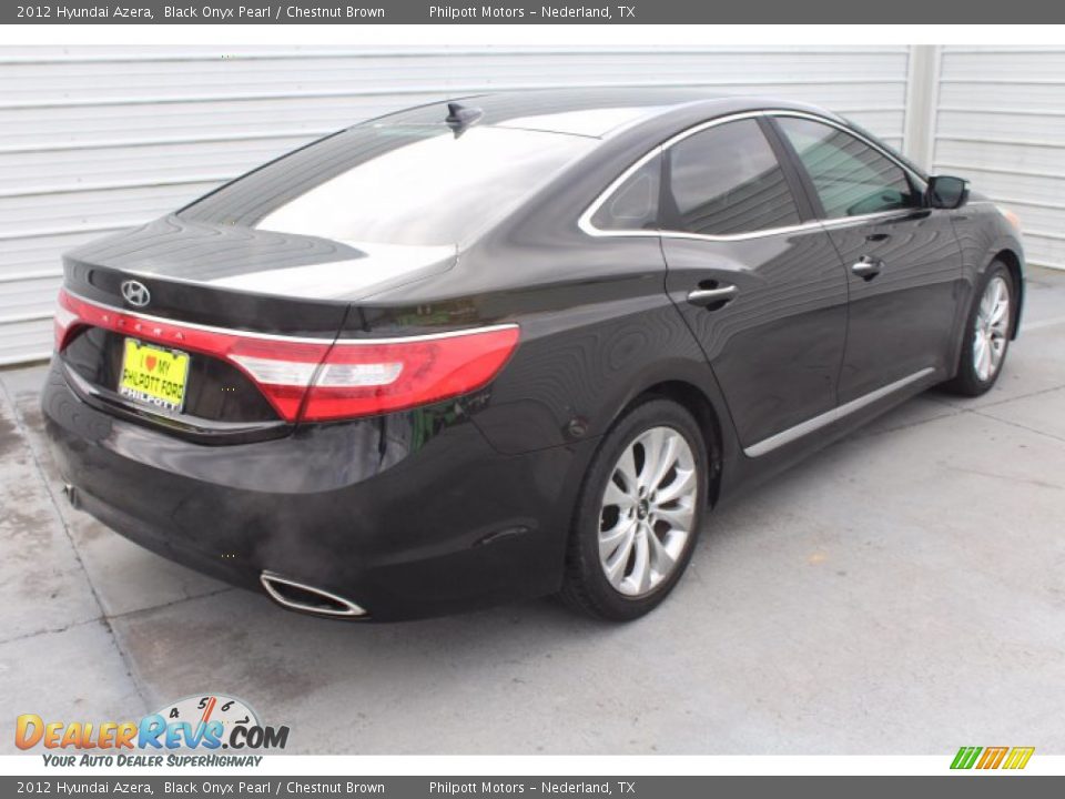 2012 Hyundai Azera Black Onyx Pearl / Chestnut Brown Photo #9
