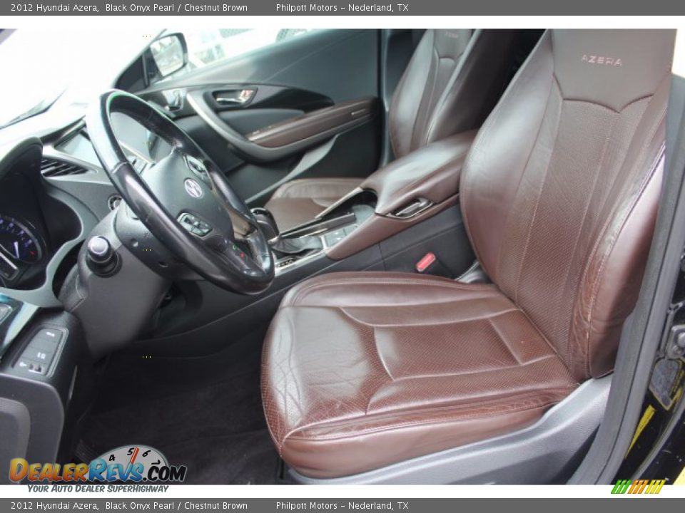 2012 Hyundai Azera Black Onyx Pearl / Chestnut Brown Photo #12