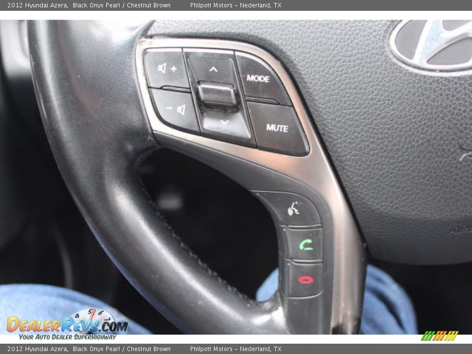 2012 Hyundai Azera Black Onyx Pearl / Chestnut Brown Photo #13