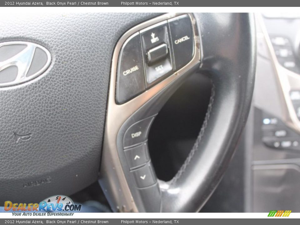 2012 Hyundai Azera Black Onyx Pearl / Chestnut Brown Photo #14