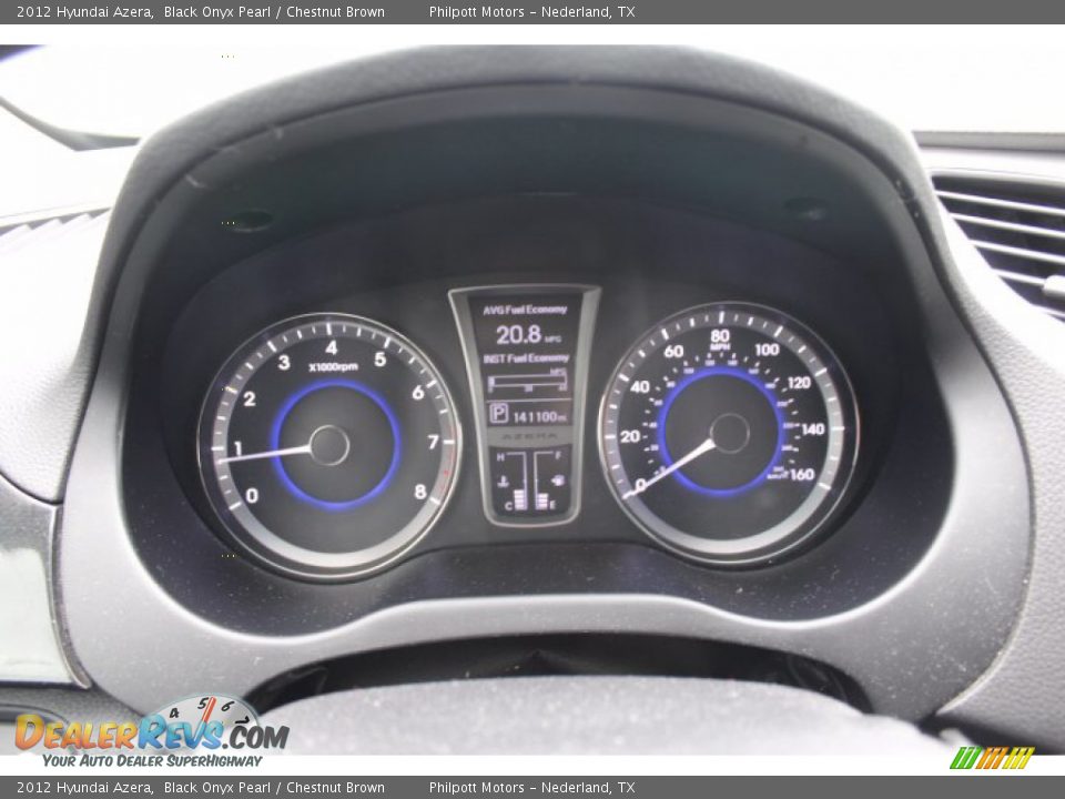 2012 Hyundai Azera Black Onyx Pearl / Chestnut Brown Photo #15