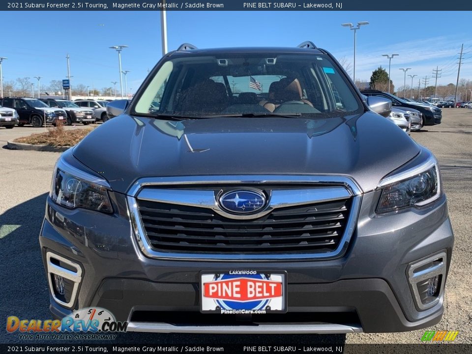 2021 Subaru Forester 2.5i Touring Magnetite Gray Metallic / Saddle Brown Photo #3