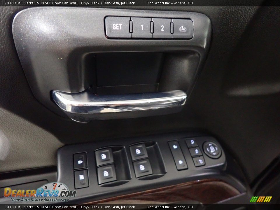 2018 GMC Sierra 1500 SLT Crew Cab 4WD Onyx Black / Dark Ash/Jet Black Photo #22