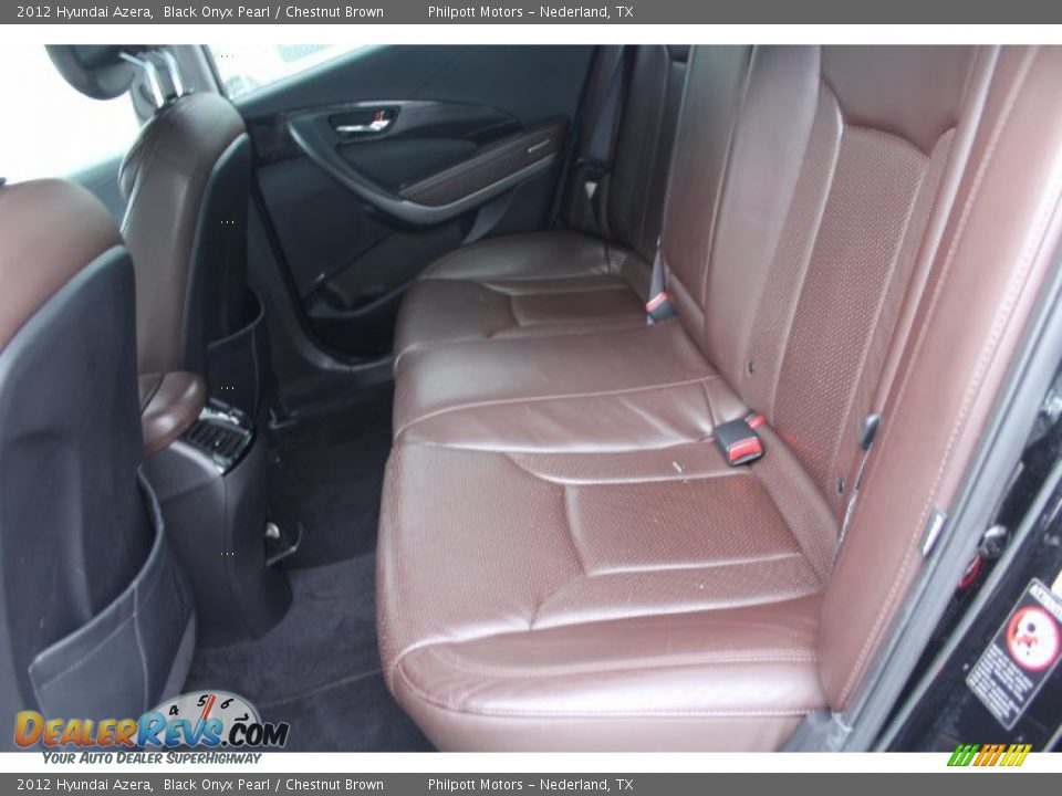 2012 Hyundai Azera Black Onyx Pearl / Chestnut Brown Photo #22