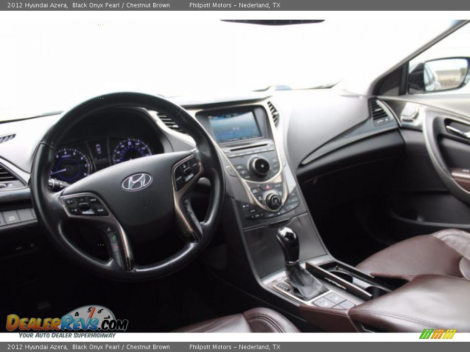 2012 Hyundai Azera Black Onyx Pearl / Chestnut Brown Photo #23