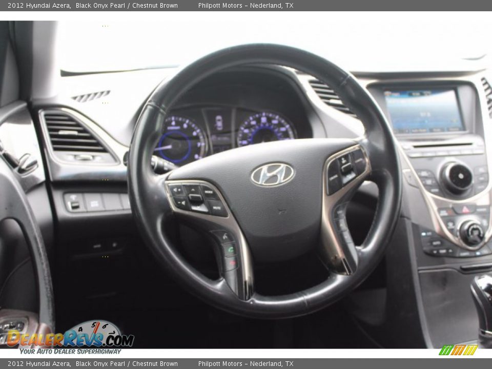 2012 Hyundai Azera Black Onyx Pearl / Chestnut Brown Photo #24