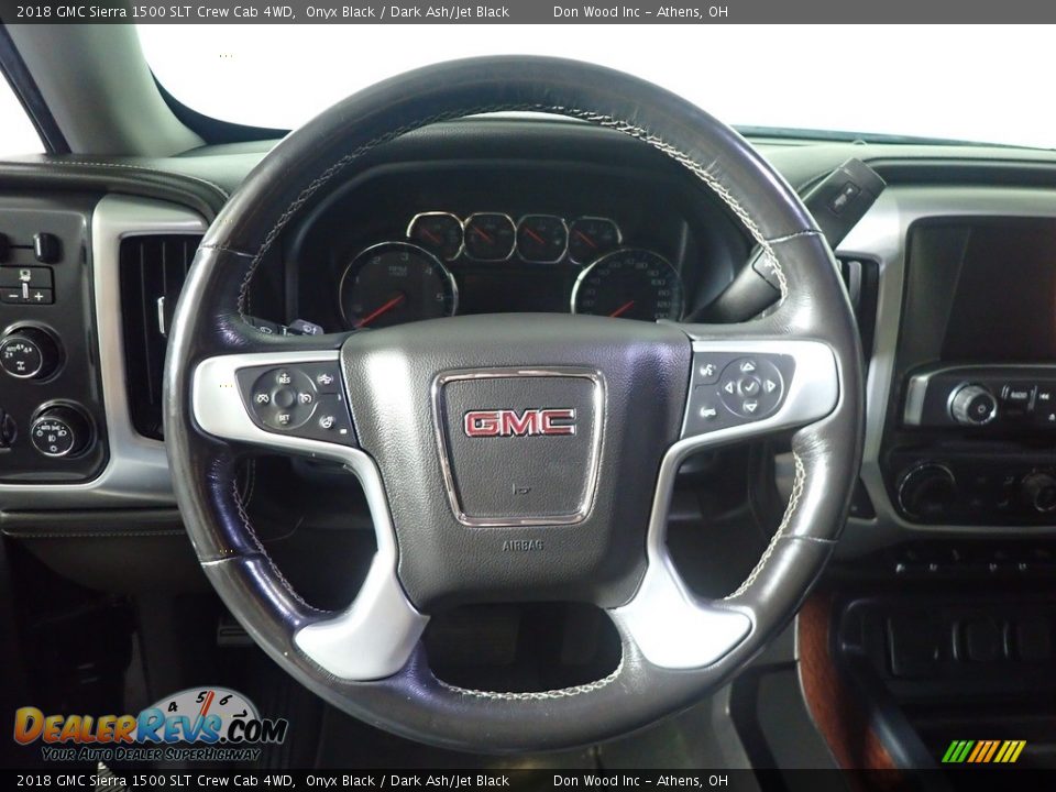 2018 GMC Sierra 1500 SLT Crew Cab 4WD Onyx Black / Dark Ash/Jet Black Photo #29
