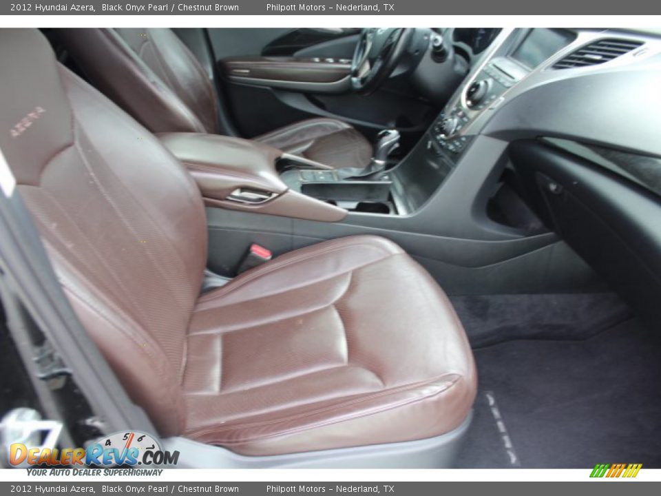 2012 Hyundai Azera Black Onyx Pearl / Chestnut Brown Photo #29