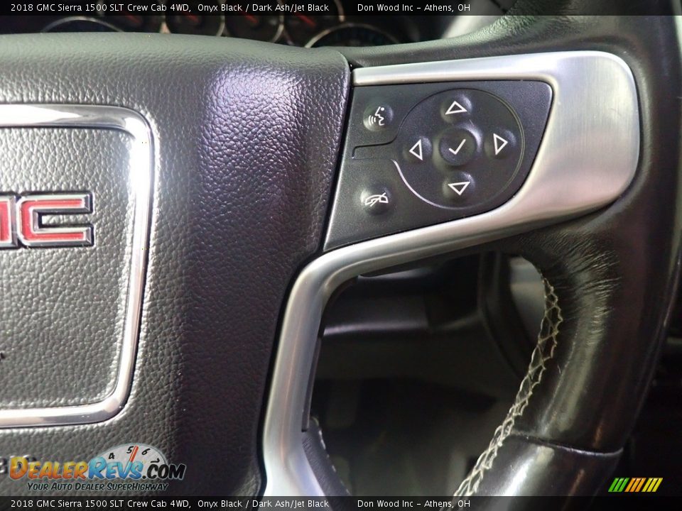2018 GMC Sierra 1500 SLT Crew Cab 4WD Onyx Black / Dark Ash/Jet Black Photo #31