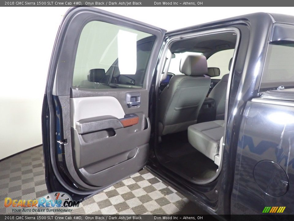 2018 GMC Sierra 1500 SLT Crew Cab 4WD Onyx Black / Dark Ash/Jet Black Photo #35