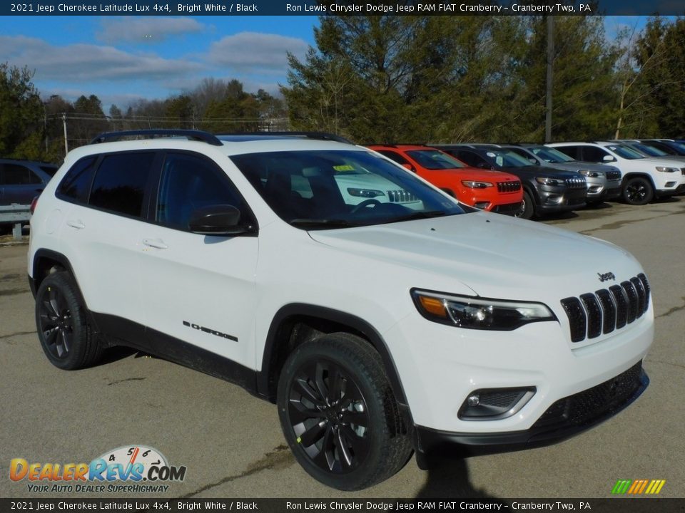 2021 Jeep Cherokee Latitude Lux 4x4 Bright White / Black Photo #3