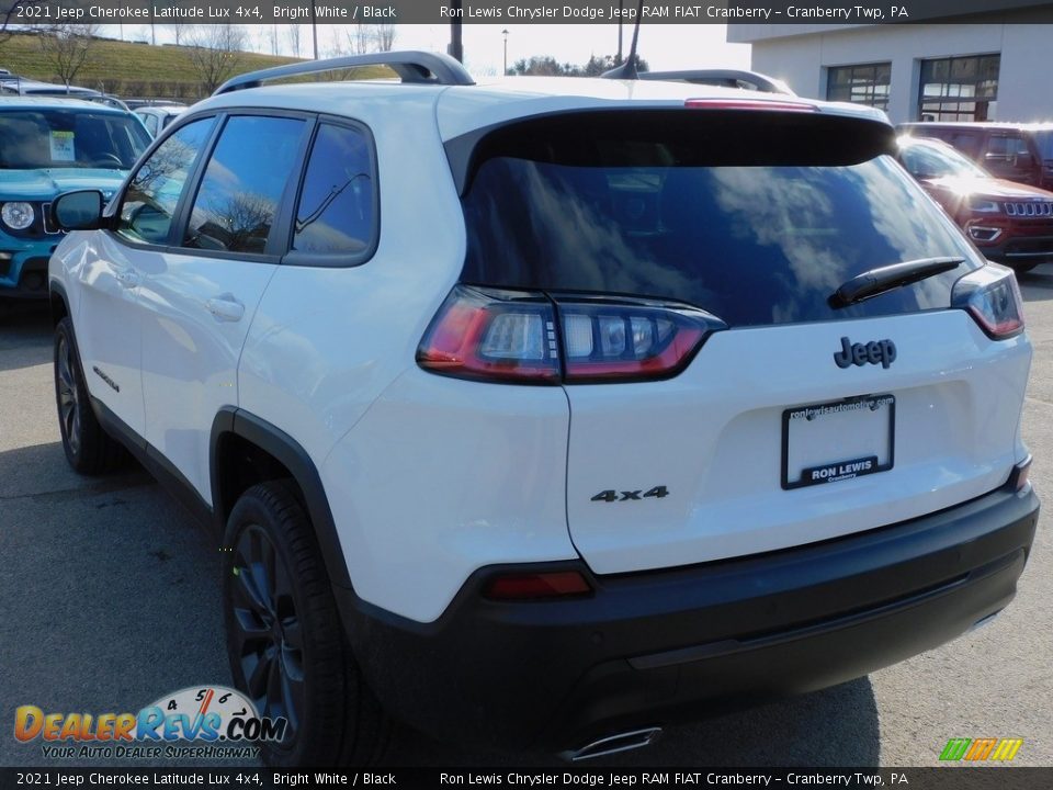 2021 Jeep Cherokee Latitude Lux 4x4 Bright White / Black Photo #8