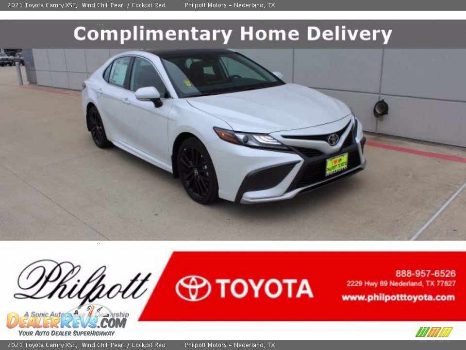 2021 Toyota Camry XSE Wind Chill Pearl / Cockpit Red Photo #1