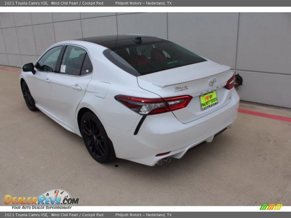 2021 Toyota Camry XSE Wind Chill Pearl / Cockpit Red Photo #6