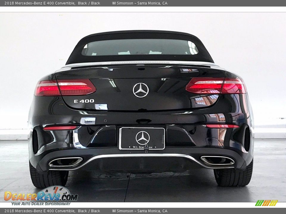 2018 Mercedes-Benz E 400 Convertible Black / Black Photo #3