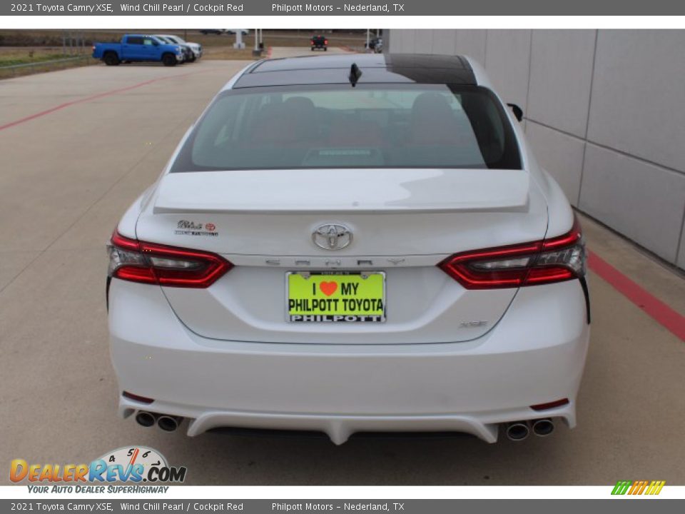 2021 Toyota Camry XSE Wind Chill Pearl / Cockpit Red Photo #7