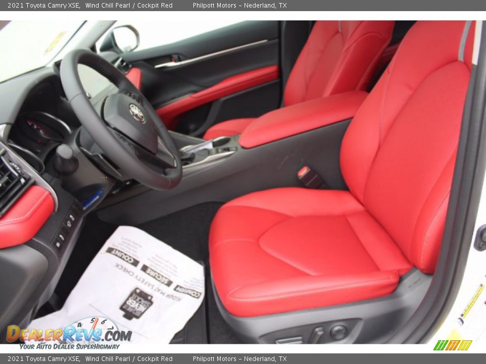 2021 Toyota Camry XSE Wind Chill Pearl / Cockpit Red Photo #10