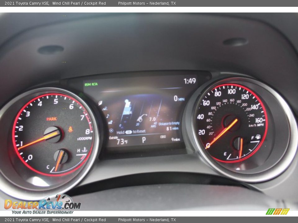 2021 Toyota Camry XSE Wind Chill Pearl / Cockpit Red Photo #13