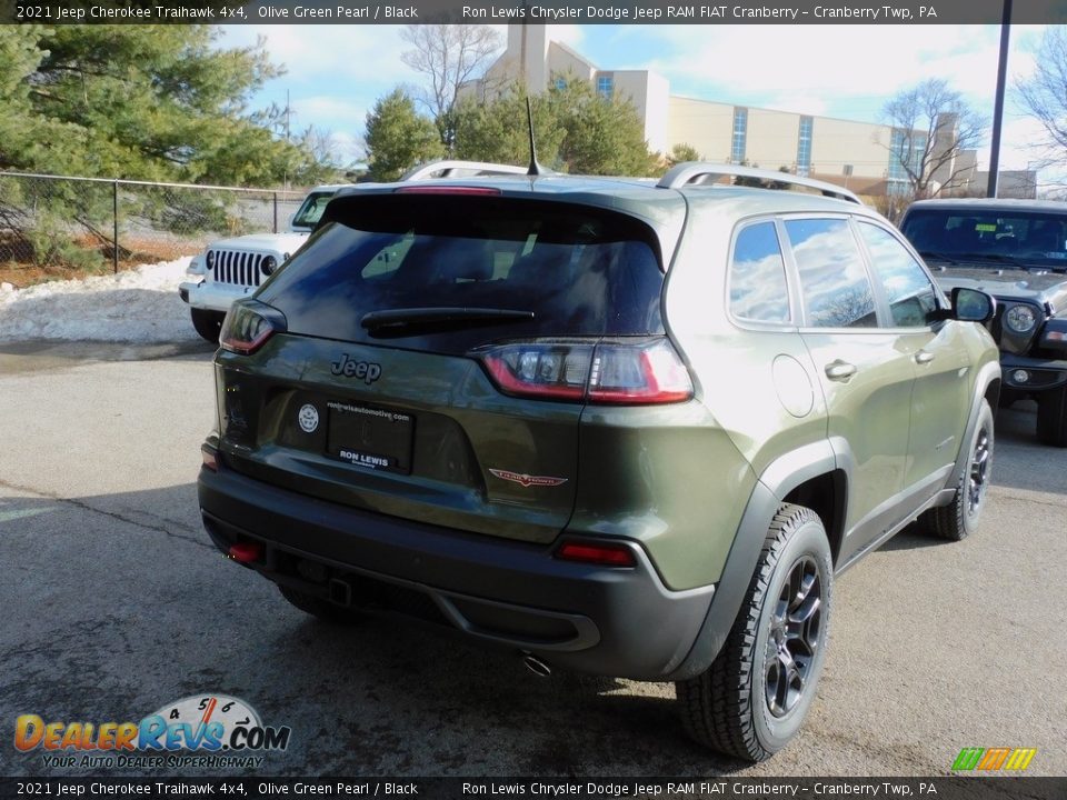 2021 Jeep Cherokee Traihawk 4x4 Olive Green Pearl / Black Photo #5