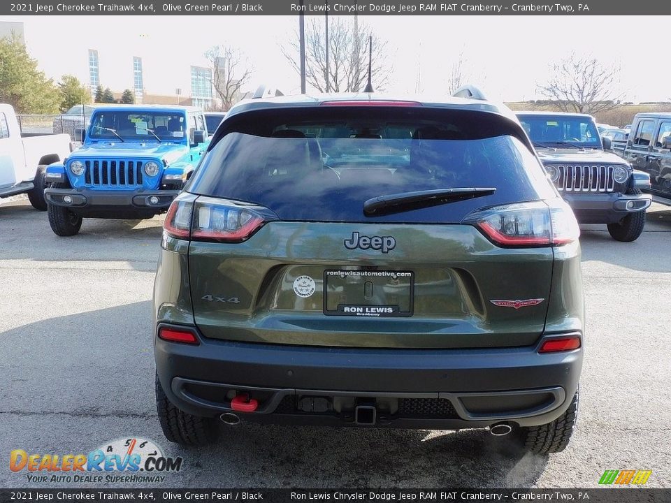 2021 Jeep Cherokee Traihawk 4x4 Olive Green Pearl / Black Photo #6