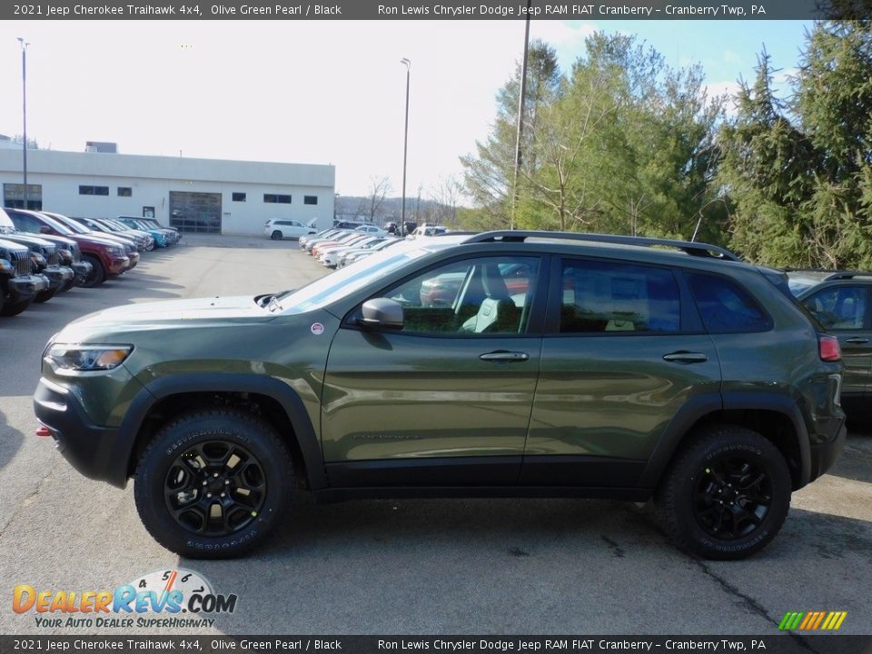 2021 Jeep Cherokee Traihawk 4x4 Olive Green Pearl / Black Photo #9