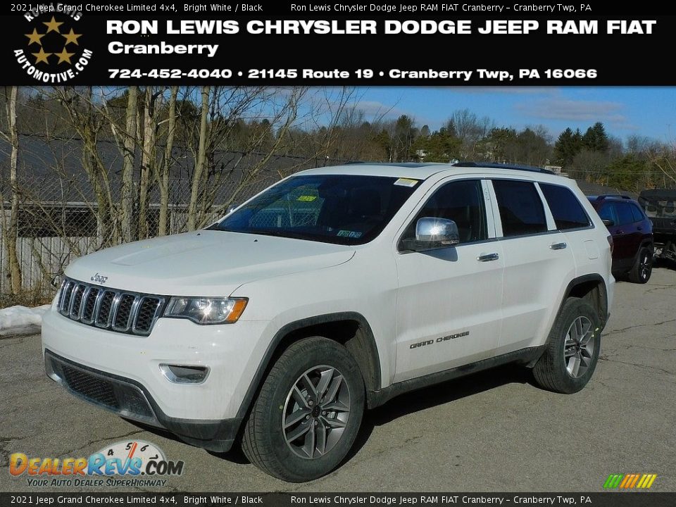 2021 Jeep Grand Cherokee Limited 4x4 Bright White / Black Photo #1