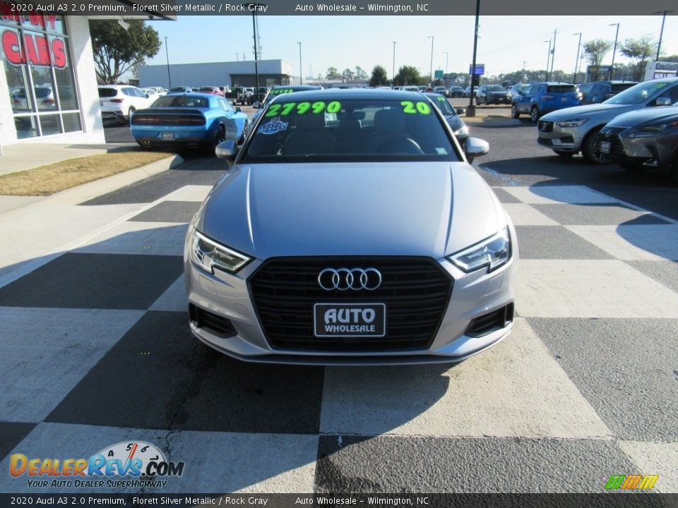 2020 Audi A3 2.0 Premium Florett Silver Metallic / Rock Gray Photo #2