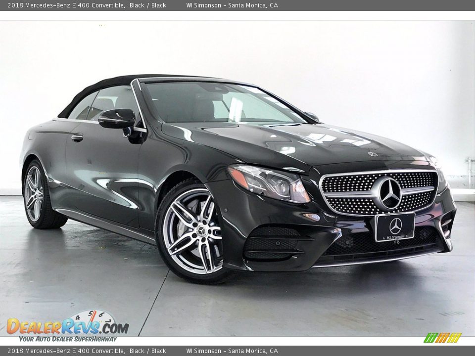 2018 Mercedes-Benz E 400 Convertible Black / Black Photo #34