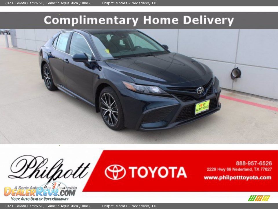 2021 Toyota Camry SE Galactic Aqua Mica / Black Photo #1