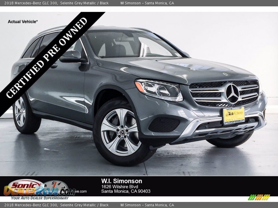 2018 Mercedes-Benz GLC 300 Selenite Grey Metallic / Black Photo #1