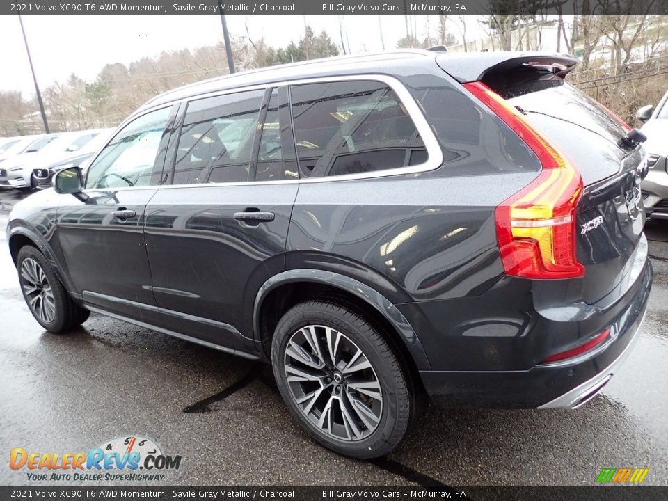 2021 Volvo XC90 T6 AWD Momentum Savile Gray Metallic / Charcoal Photo #4