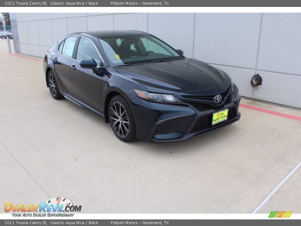 2021 Toyota Camry SE Galactic Aqua Mica / Black Photo #2