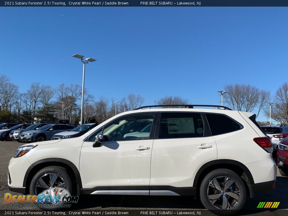 2021 Subaru Forester 2.5i Touring Crystal White Pearl / Saddle Brown Photo #4