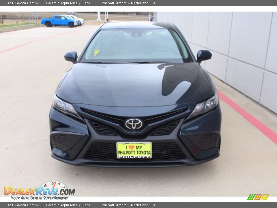 2021 Toyota Camry SE Galactic Aqua Mica / Black Photo #3