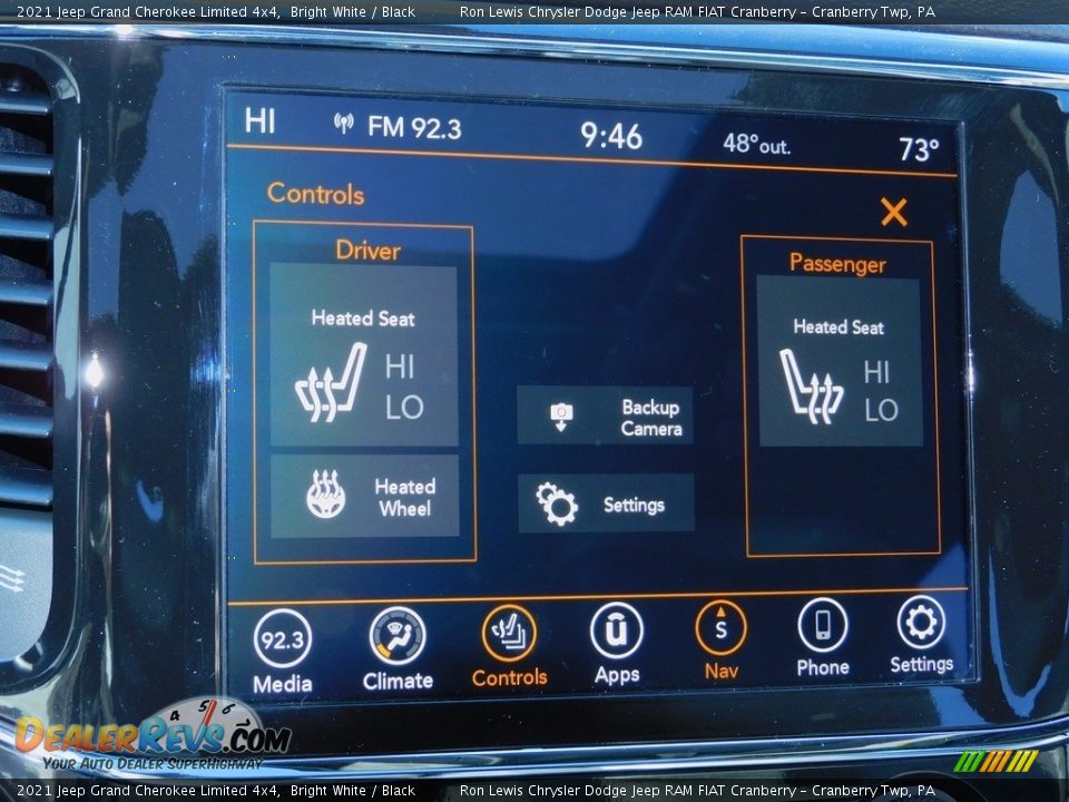 2021 Jeep Grand Cherokee Limited 4x4 Bright White / Black Photo #17