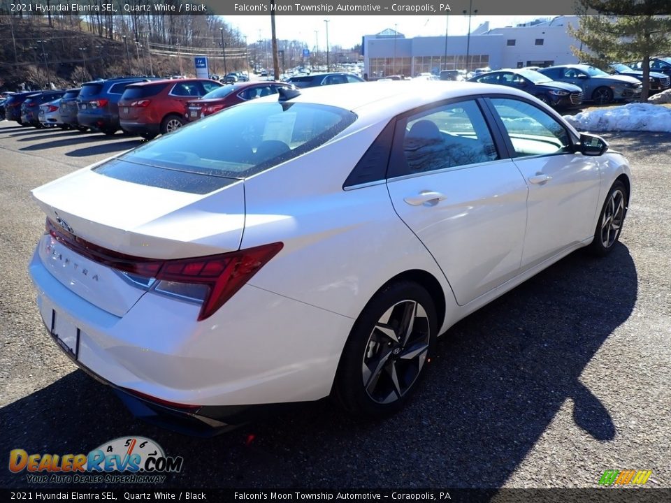 2021 Hyundai Elantra SEL Quartz White / Black Photo #2