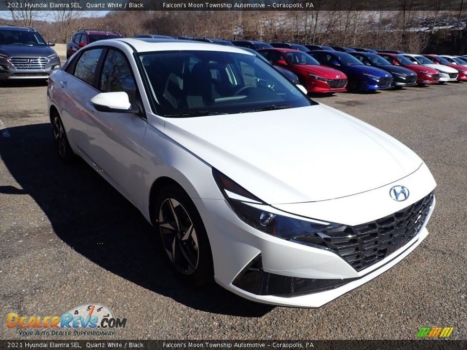 2021 Hyundai Elantra SEL Quartz White / Black Photo #3