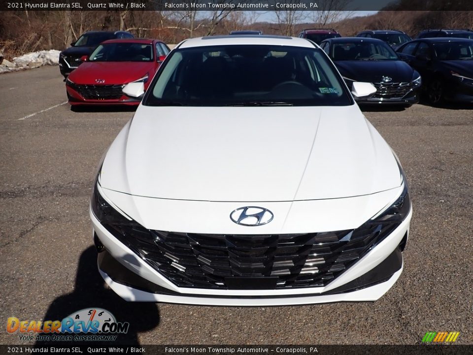 2021 Hyundai Elantra SEL Quartz White / Black Photo #4