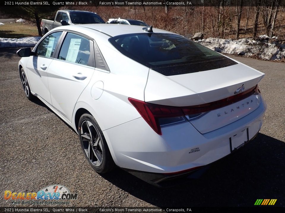 2021 Hyundai Elantra SEL Quartz White / Black Photo #6