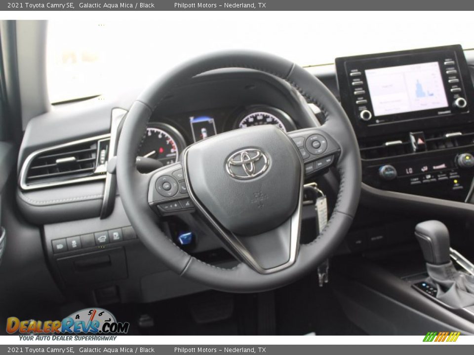 2021 Toyota Camry SE Galactic Aqua Mica / Black Photo #21