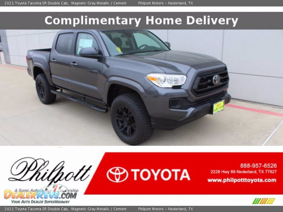 2021 Toyota Tacoma SR Double Cab Magnetic Gray Metallic / Cement Photo #1