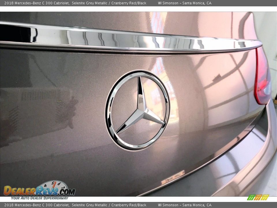 2018 Mercedes-Benz C 300 Cabriolet Selenite Grey Metallic / Cranberry Red/Black Photo #7