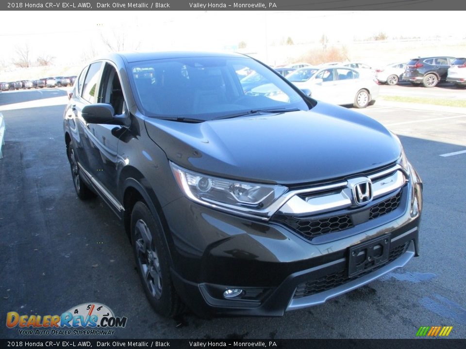 2018 Honda CR-V EX-L AWD Dark Olive Metallic / Black Photo #7