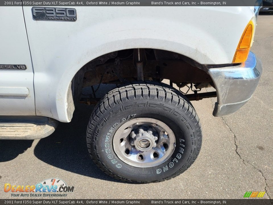 2001 Ford F350 Super Duty XLT SuperCab 4x4 Oxford White / Medium Graphite Photo #17